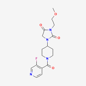 1-(1-(3-Fluoroisonicotinoyl)piperidin-4-yl)-3-(2-methoxyethyl)imidazolidine-2,4-dione