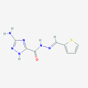 (E)-5-amino-N'-(thiophen-2-ylmethylene)-1H-1,2,4-triazole-3-carbohydrazide