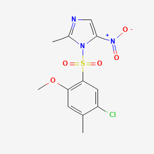 1-((5-chloro-2-methoxy-4-methylphenyl)sulfonyl)-2-methyl-5-nitro-1H-imidazole