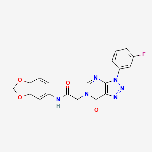 B2410330 N-(1,3-benzodioxol-5-yl)-2-[3-(3-fluorophenyl)-7-oxotriazolo[4,5-d]pyrimidin-6-yl]acetamide CAS No. 872590-53-9