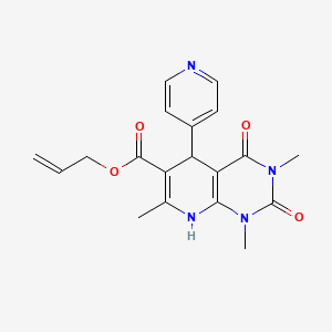 Allyl 1,3,7-trimethyl-2,4-dioxo-5-(pyridin-4-yl)-1,2,3,4,5,8-hexahydropyrido[2,3-d]pyrimidine-6-carboxylate