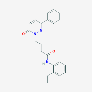 molecular formula C22H23N3O2 B2410340 N-(2-ethylphenyl)-4-(6-oxo-3-phenylpyridazin-1(6H)-yl)butanamide CAS No. 953181-44-7