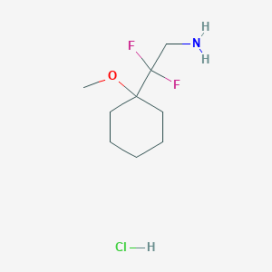 2,2-Difluoro-2-(1-methoxycyclohexyl)ethan-1-amine hydrochloride