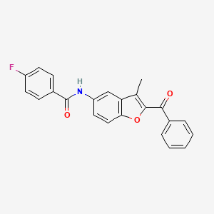 N-(2-benzoyl-3-methyl-1-benzofuran-5-yl)-4-fluorobenzamide