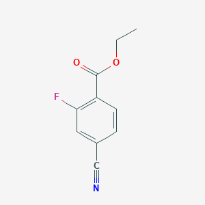 molecular formula C10H8FNO2 B2410347 Ethyl 4-cyano-2-fluorobenzoate CAS No. 220389-15-1