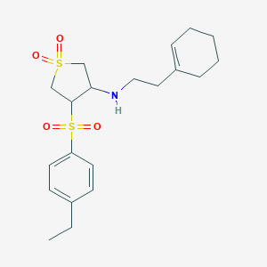 N-[2-(1-cyclohexen-1-yl)ethyl]-4-[(4-ethylphenyl)sulfonyl]tetrahydro-3-thiophenamine 1,1-dioxide