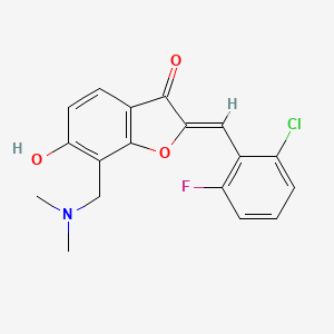 (Z)-2-(2-chloro-6-fluorobenzylidene)-7-((dimethylamino)methyl)-6-hydroxybenzofuran-3(2H)-one
