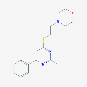 molecular formula C17H21N3OS B241039 4-[2-(2-Methyl-6-phenylpyrimidin-4-yl)sulfanylethyl]morpholine 