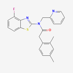 molecular formula C23H20FN3OS B2410392 2-(2,4-dimethylphenyl)-N-(4-fluorobenzo[d]thiazol-2-yl)-N-(pyridin-2-ylmethyl)acetamide CAS No. 941896-14-6
