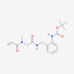 Tert-butyl N-[2-[[[2-[methyl(prop-2-enoyl)amino]acetyl]amino]methyl]phenyl]carbamate