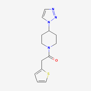 1-(4-(1H-1,2,3-triazol-1-yl)piperidin-1-yl)-2-(thiophen-2-yl)ethanone