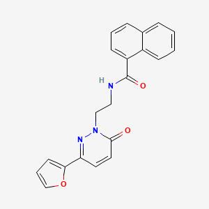 molecular formula C21H17N3O3 B2410397 N-(2-(3-(furan-2-yl)-6-oxopyridazin-1(6H)-yl)ethyl)-1-naphthamide CAS No. 946211-81-0