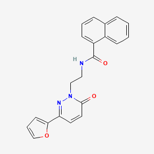 N-(2-(3-(furan-2-yl)-6-oxopyridazin-1(6H)-yl)ethyl)-1-naphthamide
