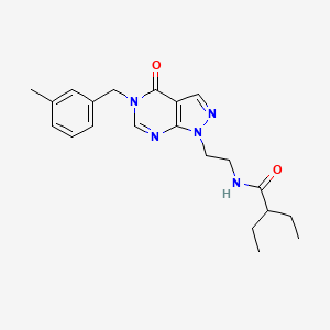 2-ethyl-N-(2-(5-(3-methylbenzyl)-4-oxo-4,5-dihydro-1H-pyrazolo[3,4-d]pyrimidin-1-yl)ethyl)butanamide