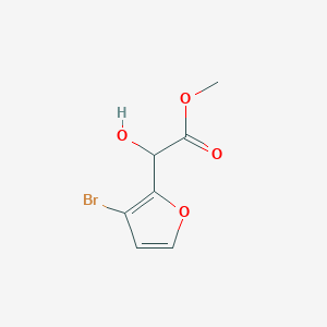 molecular formula C7H7BrO4 B2410420 Methyl 2-(3-bromofuran-2-yl)-2-hydroxyacetate CAS No. 1479928-19-2