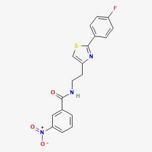 molecular formula C18H14FN3O3S B2410444 N-(2-(2-(4-fluorophenyl)thiazol-4-yl)ethyl)-3-nitrobenzamide CAS No. 897612-31-6