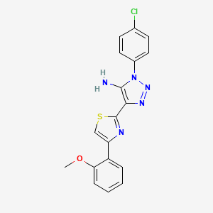 B2410445 1-(4-chlorophenyl)-4-(4-(2-methoxyphenyl)thiazol-2-yl)-1H-1,2,3-triazol-5-amine CAS No. 1111432-84-8