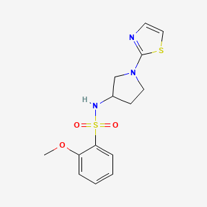 B2410448 2-methoxy-N-(1-(thiazol-2-yl)pyrrolidin-3-yl)benzenesulfonamide CAS No. 1797320-96-7