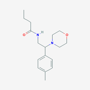 molecular formula C17H26N2O2 B241045 N-[2-(4-methylphenyl)-2-morpholin-4-ylethyl]butanamide 