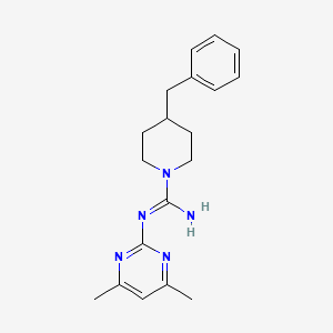 molecular formula C19H25N5 B2410461 4-benzyl-N'-(4,6-dimethylpyrimidin-2-yl)piperidine-1-carboximidamide CAS No. 524057-32-7