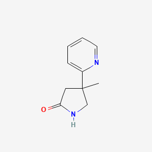 molecular formula C10H12N2O B2410463 4-Methyl-4-(pyridin-2-yl)pyrrolidin-2-one CAS No. 1461715-03-6
