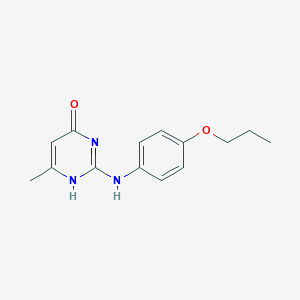 molecular formula C14H17N3O2 B241047 6-methyl-2-(4-propoxyanilino)-1H-pyrimidin-4-one 