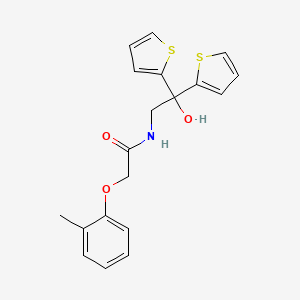 N-(2-hydroxy-2,2-di(thiophen-2-yl)ethyl)-2-(o-tolyloxy)acetamide