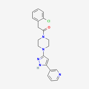2-(2-chlorophenyl)-1-{4-[3-(3-pyridyl)-1H-pyrazol-5-yl]piperazino}-1-ethanone