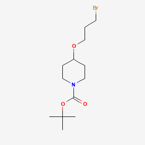 molecular formula C13H24BrNO3 B2410483 tert-butyl4-(3-bromopropoxy)piperidine-1-carboxylate CAS No. 1823582-93-9