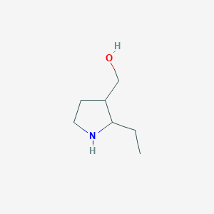 molecular formula C7H15NO B2410493 (2-Ethylpyrrolidin-3-yl)methanol CAS No. 1700103-99-6