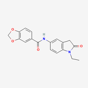 N-(1-ethyl-2-oxoindolin-5-yl)benzo[d][1,3]dioxole-5-carboxamide