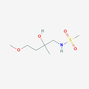 molecular formula C7H17NO4S B2410520 N-(2-Hydroxy-4-methoxy-2-methylbutyl)methanesulfonamide CAS No. 1694356-31-4