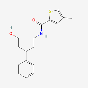 molecular formula C17H21NO2S B2410563 N-(5-hydroxy-3-phenylpentyl)-4-methylthiophene-2-carboxamide CAS No. 1795484-84-2
