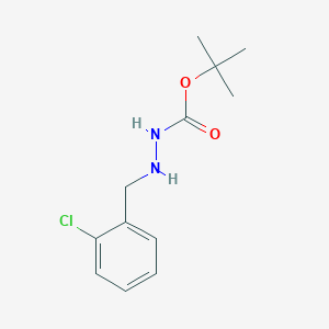 molecular formula C12H17ClN2O2 B2410573 Tert-butyl 2-(2-chlorobenzyl)hydrazinecarboxylate CAS No. 135941-95-6