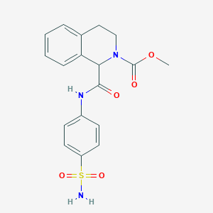 molecular formula C18H19N3O5S B2410583 methyl 1-((4-sulfamoylphenyl)carbamoyl)-3,4-dihydroisoquinoline-2(1H)-carboxylate CAS No. 1396630-04-8