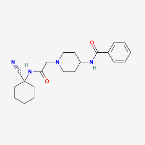 molecular formula C21H28N4O2 B2410590 N-[1-[2-[(1-cyanocyclohexyl)amino]-2-oxoethyl]piperidin-4-yl]benzamide CAS No. 938432-19-0