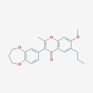 3-(3,4-dihydro-2H-1,5-benzodioxepin-7-yl)-7-methoxy-2-methyl-6-propyl-4H-chromen-4-one