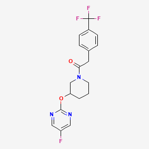 1-(3-((5-Fluoropyrimidin-2-yl)oxy)piperidin-1-yl)-2-(4-(trifluoromethyl)phenyl)ethanone