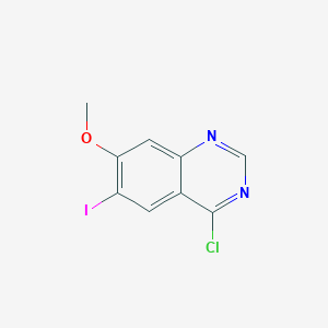 molecular formula C9H6ClIN2O B2410681 4-Chloro-6-iodo-7-methoxyquinazoline CAS No. 1172851-61-4