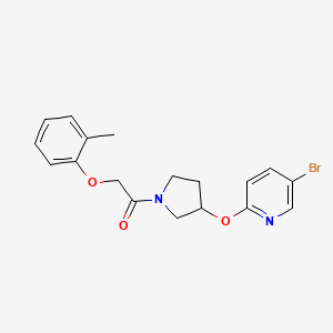 1-(3-((5-Bromopyridin-2-yl)oxy)pyrrolidin-1-yl)-2-(o-tolyloxy)ethanone