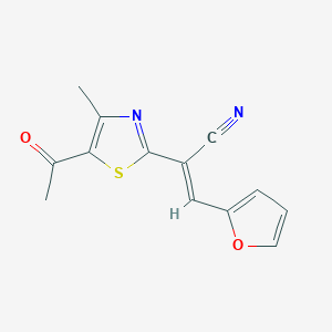 (E)-2-(5-acetyl-4-methyl-1,3-thiazol-2-yl)-3-(2-furyl)-2-propenenitrile