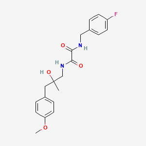 molecular formula C20H23FN2O4 B2410717 N1-(4-fluorobenzyl)-N2-(2-hydroxy-3-(4-methoxyphenyl)-2-methylpropyl)oxalamide CAS No. 1396870-17-9