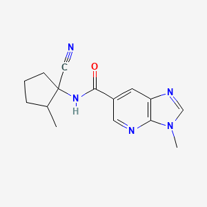 molecular formula C15H17N5O B2410732 N-(1-cyano-2-methylcyclopentyl)-3-methyl-3H-imidazo[4,5-b]pyridine-6-carboxamide CAS No. 1797781-06-6