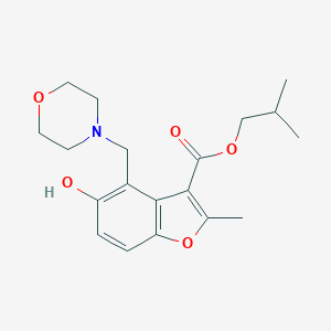 molecular formula C19H25NO5 B241075 Isobutyl 5-hydroxy-2-methyl-4-(4-morpholinylmethyl)-1-benzofuran-3-carboxylate 