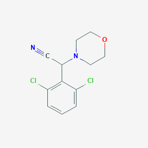molecular formula C12H12Cl2N2O B241076 (2,6-Dichlorophenyl)morpholinoacetonitrile 