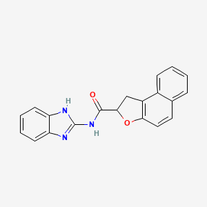 molecular formula C20H15N3O2 B2410797 N-(1H-1,3-benzimidazol-2-yl)-1,2-dihydronaphtho[2,1-b]furan-2-carboxamide CAS No. 383148-67-2