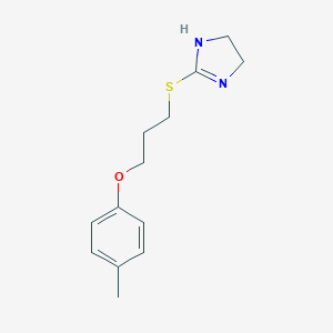 molecular formula C13H18N2OS B241080 2-[3-(4-methylphenoxy)propylsulfanyl]-4,5-dihydro-1H-imidazole 