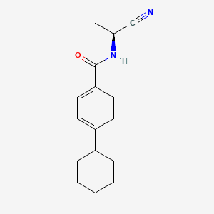 molecular formula C16H20N2O B2410805 N-[(1S)-1-Cyanoethyl]-4-cyclohexylbenzamide CAS No. 2261020-43-1