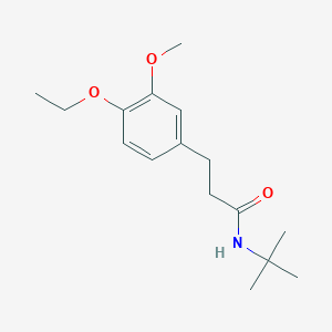 molecular formula C16H25NO3 B241081 N-(tert-butyl)-3-(4-ethoxy-3-methoxyphenyl)propanamide 