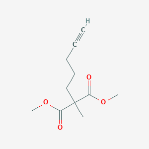 molecular formula C11H16O4 B2410823 Dimethyl 2-methyl-2-pent-4-ynylpropanedioate CAS No. 2580219-95-8